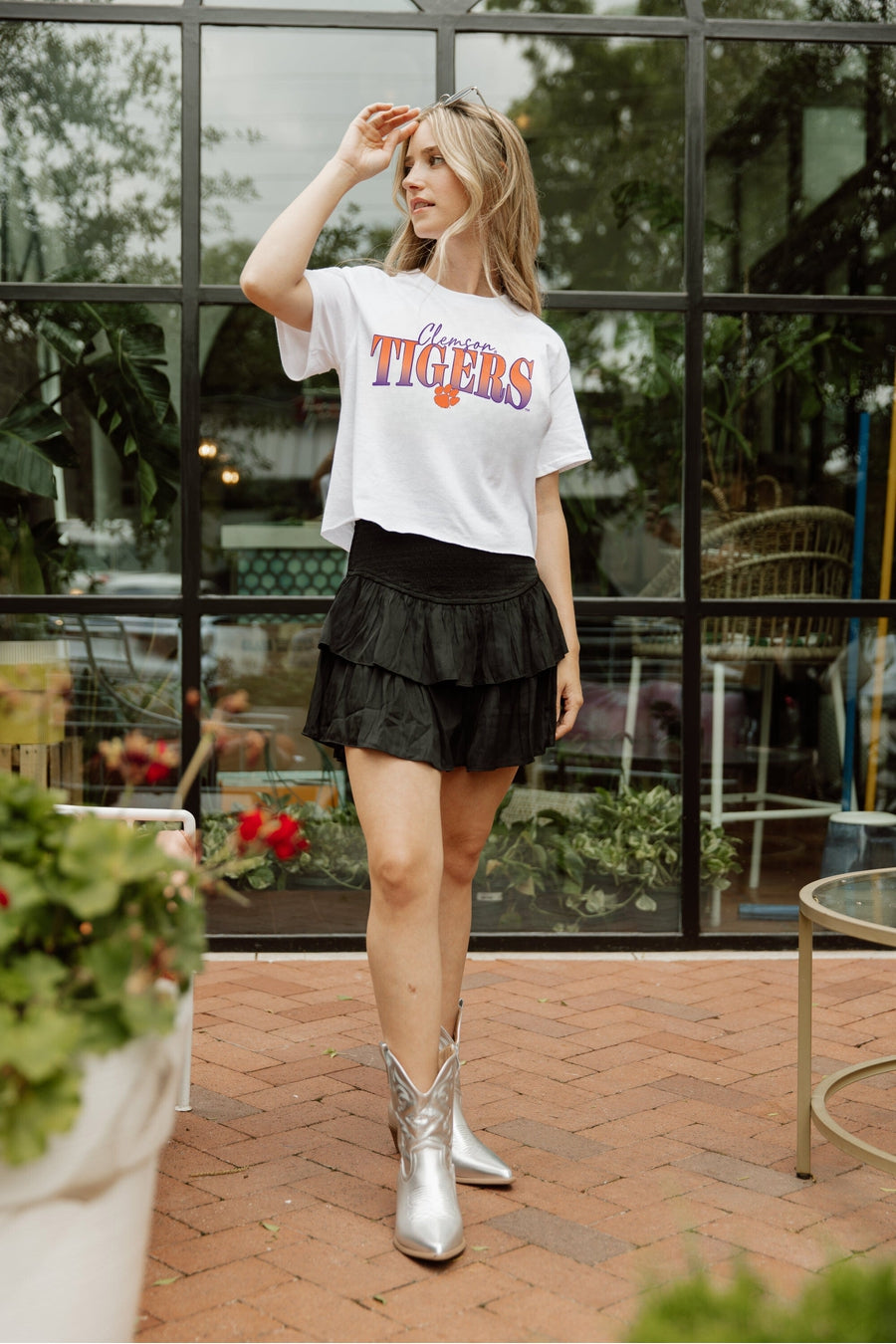 CLEMSON TIGERS GO THE DISTANCE CLASSIC CROP TEE