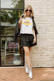 LSU TIGERS HATS OFF CLASSIC CROP TEE