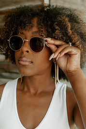 PAULINA ROUND FRAME SUNGLASSES