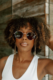 PAULINA ROUND FRAME SUNGLASSES