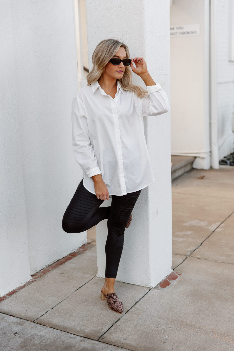 GOOD KARMA BUTTON UP LONG SLEEVE BLOUSE-TOPS AND BLOUSES