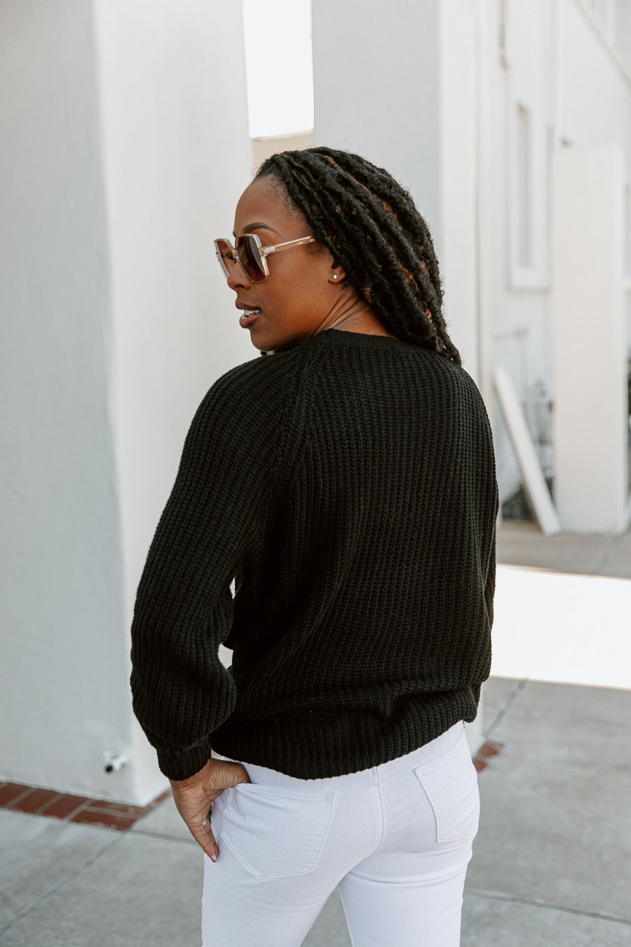 STORME BUTTON DOWN CARDIGAN IN BLACK