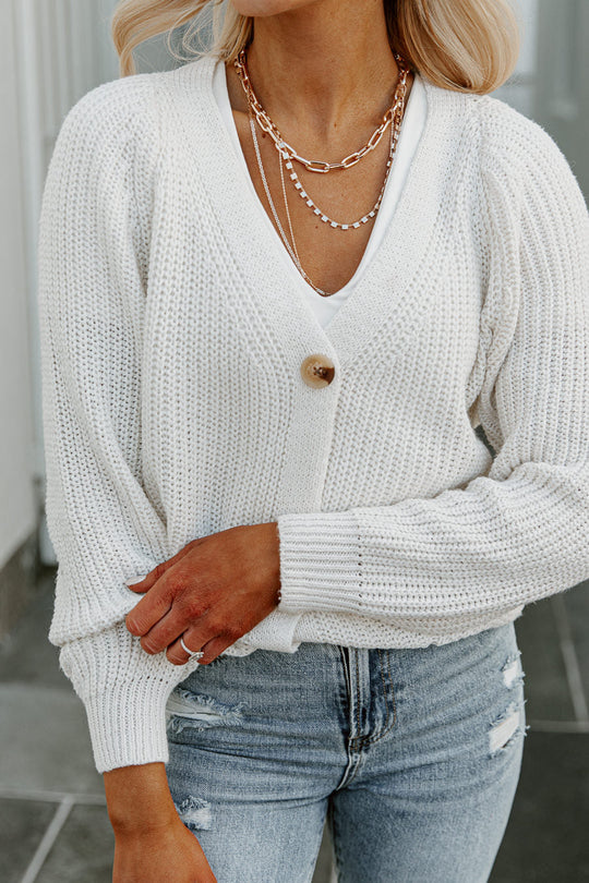 STORME BUTTON DOWN CARDIGAN IN IVORY