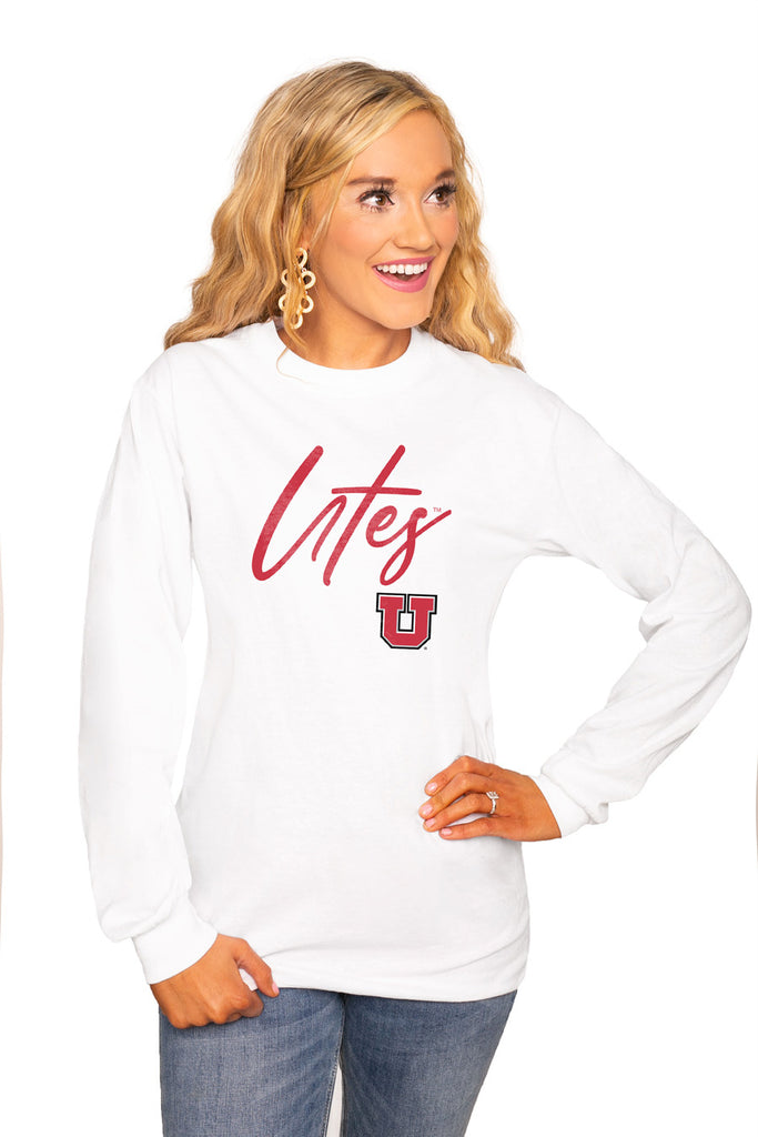 Utah Utes "Win The Day" Luxe Boyfriend Crew Tee - Shop The Soho