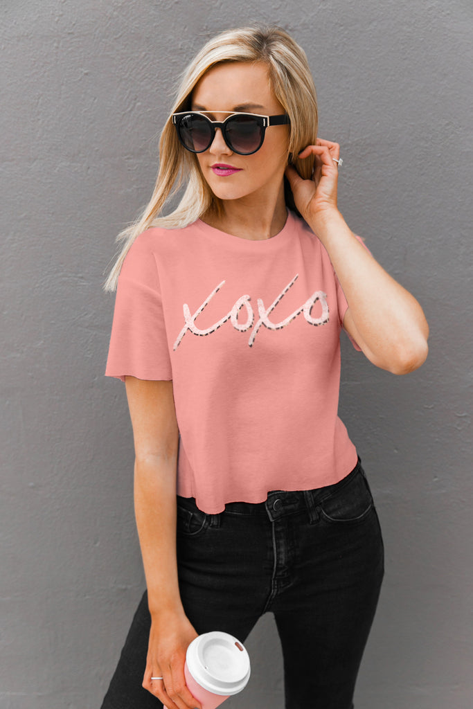 The "Love You More" Cotton Blend Crop Tee - Gameday Couture