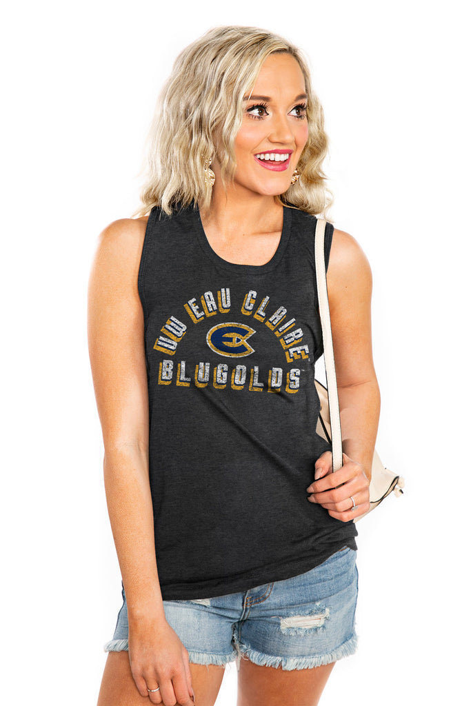 WISCONSIN -EAU CLAIRE BLUGOLDS "MAKE A STATEMENT" JERSEY MUSCLE TANK - Shop The Soho