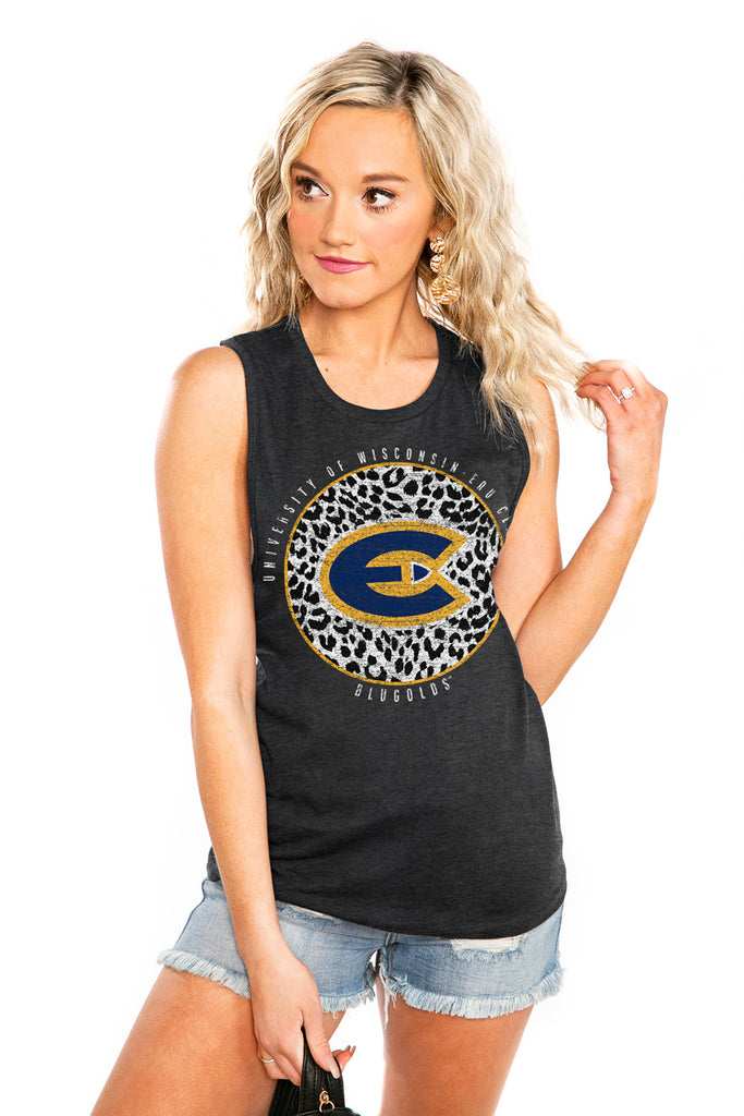 WISCONSIN -EAU CLAIRE BLUGOLDS  "CALL THE SHOTS" JERSEY MUSCLE TANK - Shop The Soho