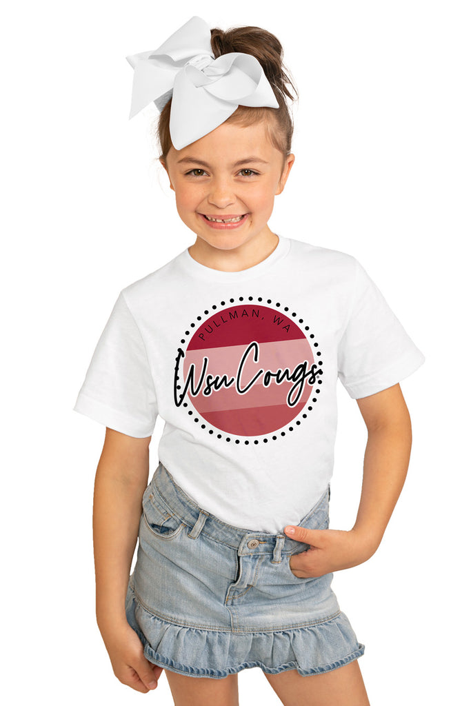 Washington State Cougars "Faded And Free" Youth Short-Sleeved Tee - Gameday Couture