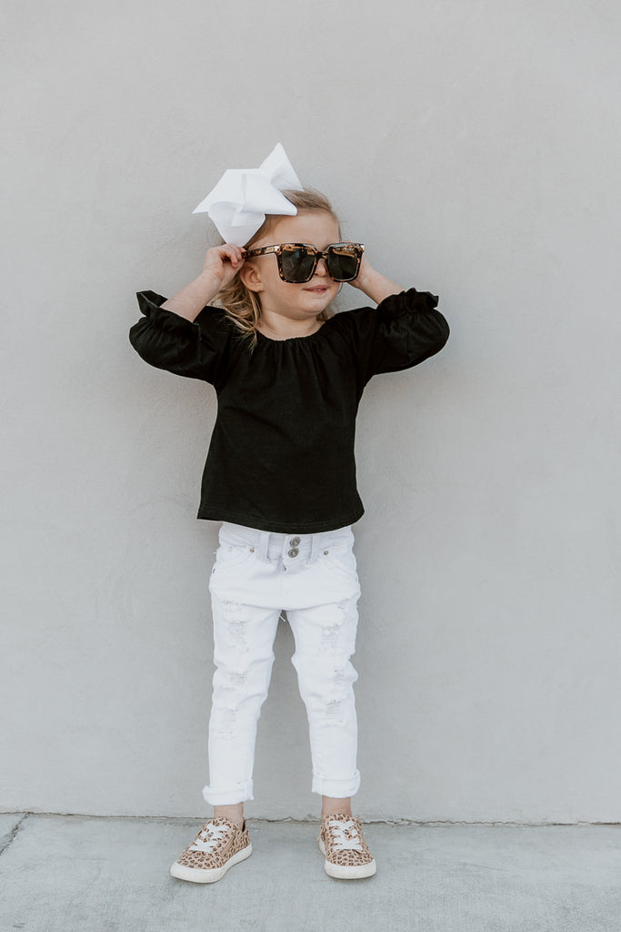 THE "RILEY" TODDLER WHITE DISTRESSED JEANS - Shop The Soho